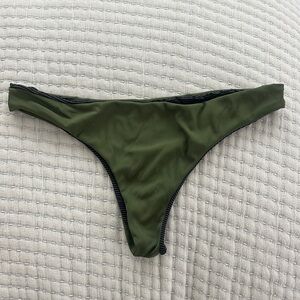 Acacia Swimwear Hunter Green Ribbed Ho’okipa Bikini Bottom
